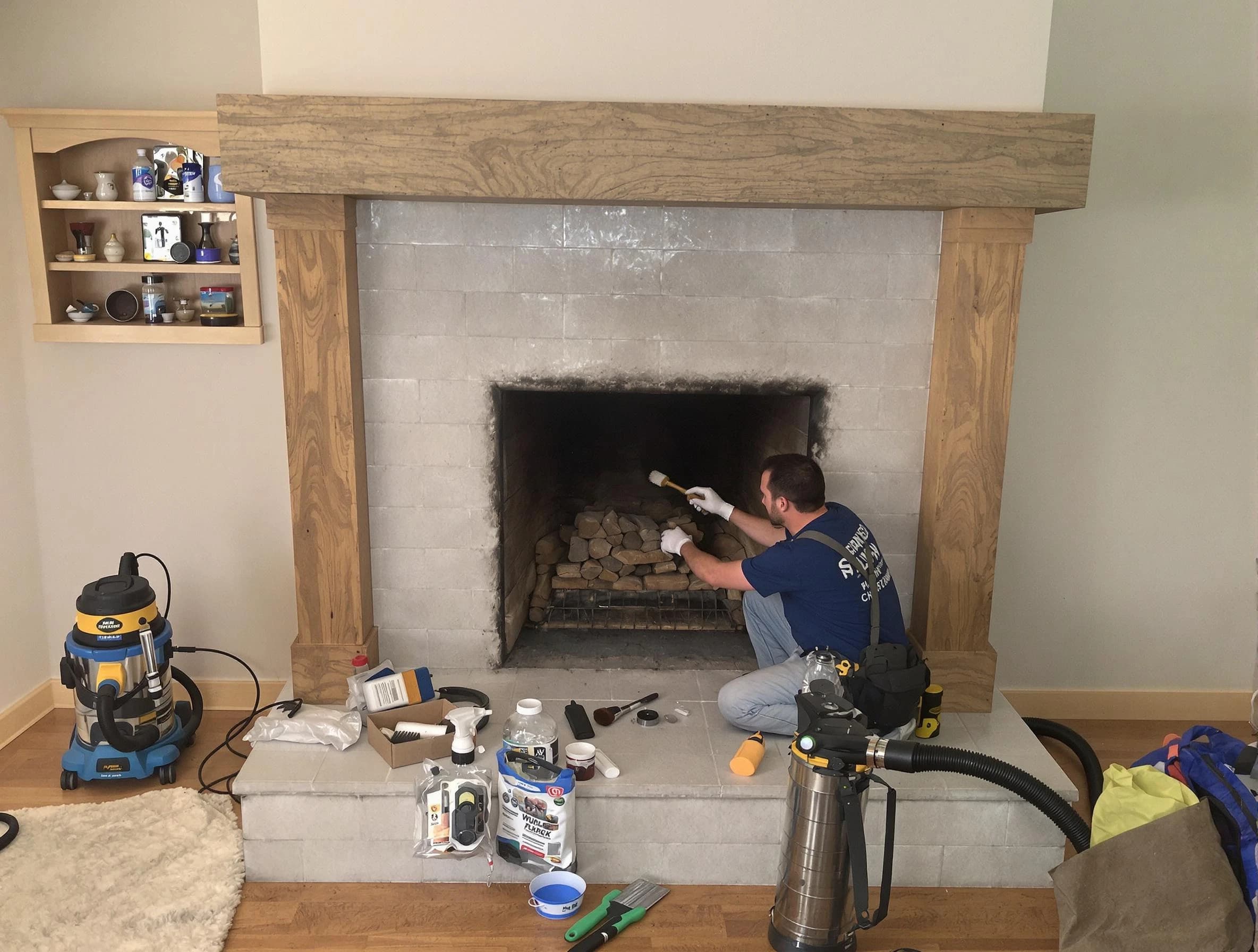 Detailed creosote removal process by O'Hara Chimney Sweep in O'Hara, PA