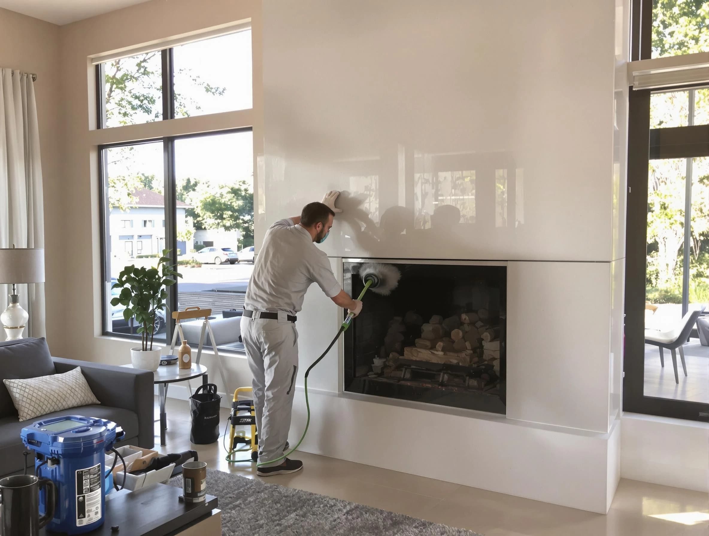 O'Hara Chimney Sweep performing thorough soot removal in O'Hara, PA