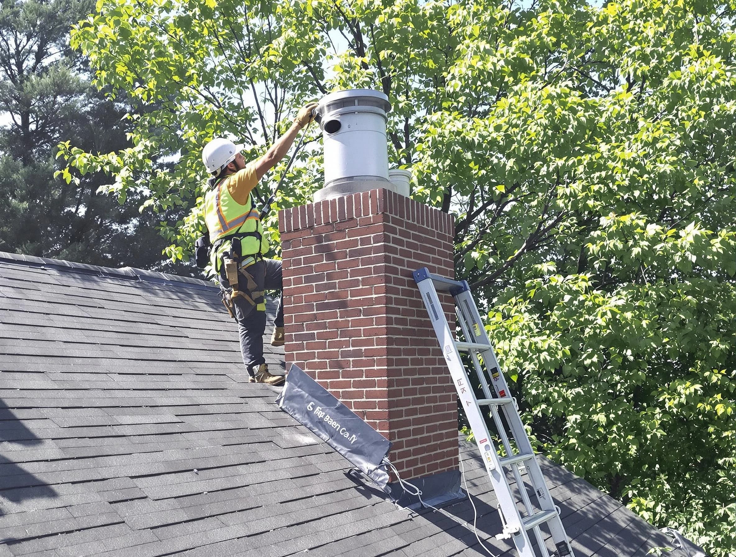 Chimney liner inspection by O'Hara Chimney Sweep in O'Hara, PA