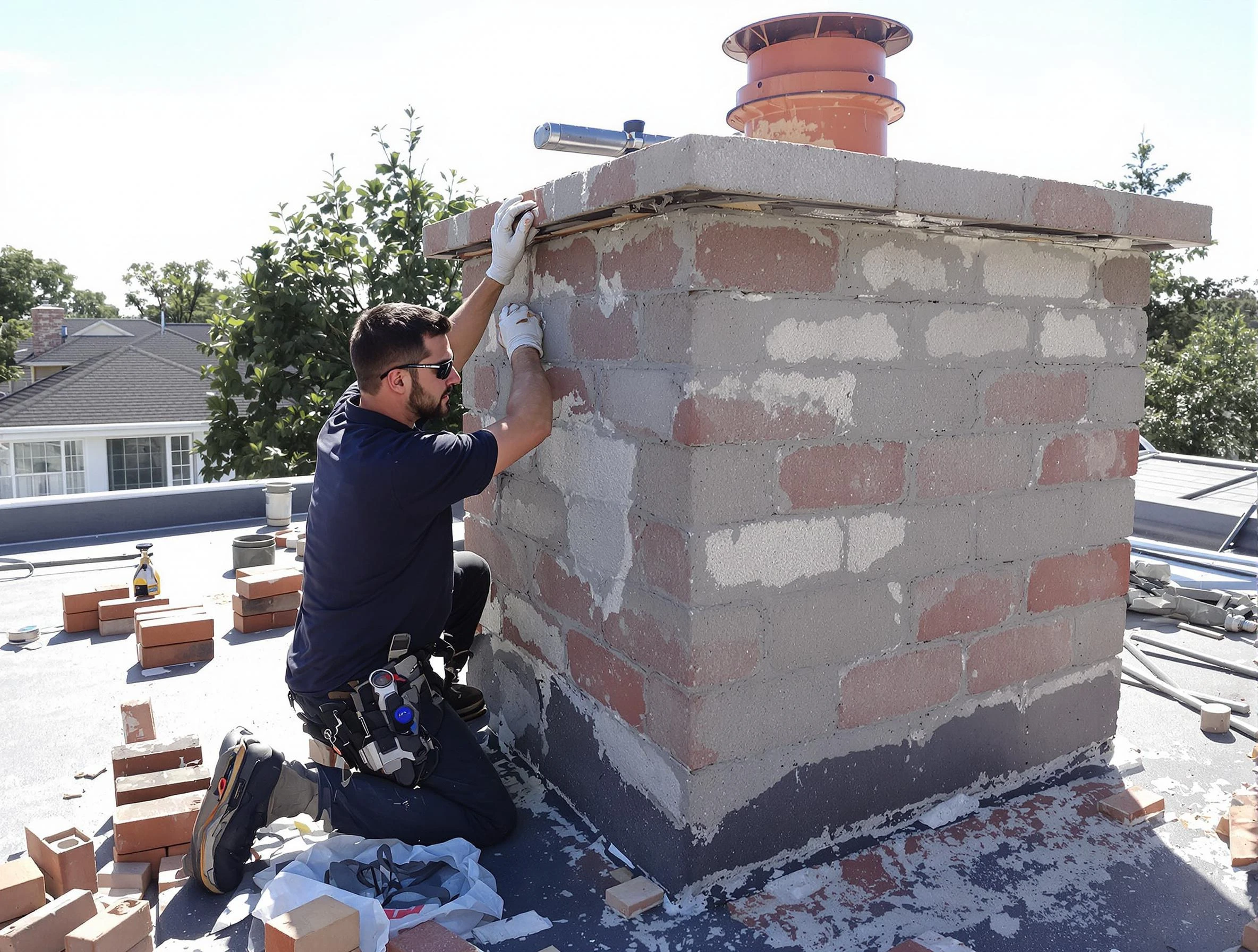 Advanced chimney repair process by O'Hara Chimney Sweep in O'Hara, PA
